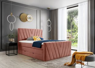 Кровать NORE Candice Nube 24, 140x200 см, розовый цвет цена и информация | Кровати | 220.lv