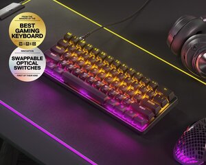 Клавиатура SteelSeries Gaming Keyboard Apex 9 Mini US, черная цена и информация | Клавиатуры | 220.lv