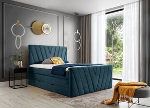 Кровать NORE Candice Nube 40, 160x200 см, синий цвет цена и информация | Кровати | 220.lv