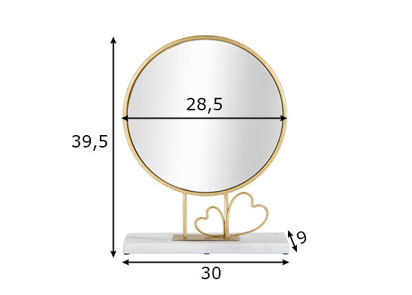 Spogulis Glam, zeltains cena un informācija | Spoguļi | 220.lv