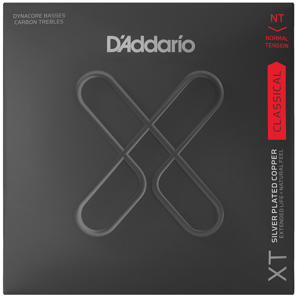 Stīgas klasiskajai ģitārai D'Addario Carbon Silver Plated Cooper XTC45FF цена и информация | Mūzikas instrumentu piederumi | 220.lv