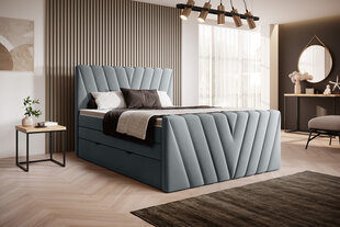 Кровать NORE Candice Velvetmat 04, 140x200 см, серого цвета цена и информация | Кровати | 220.lv