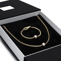 Подарочный набор с золотым браслетом и ожерельем Luxury Trollbeads цена и информация | Женские браслеты | 220.lv