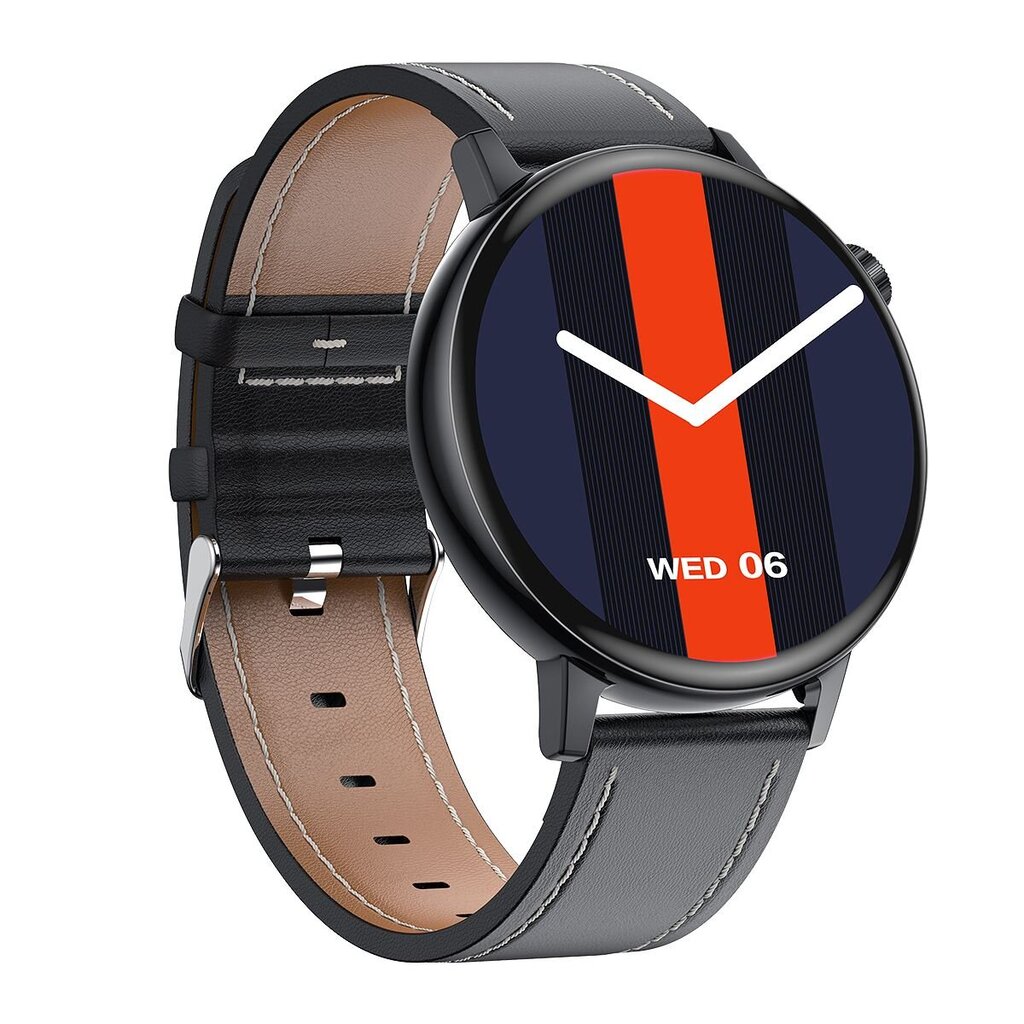 Microwear A03 Black Leather цена и информация | Viedpulksteņi (smartwatch) | 220.lv