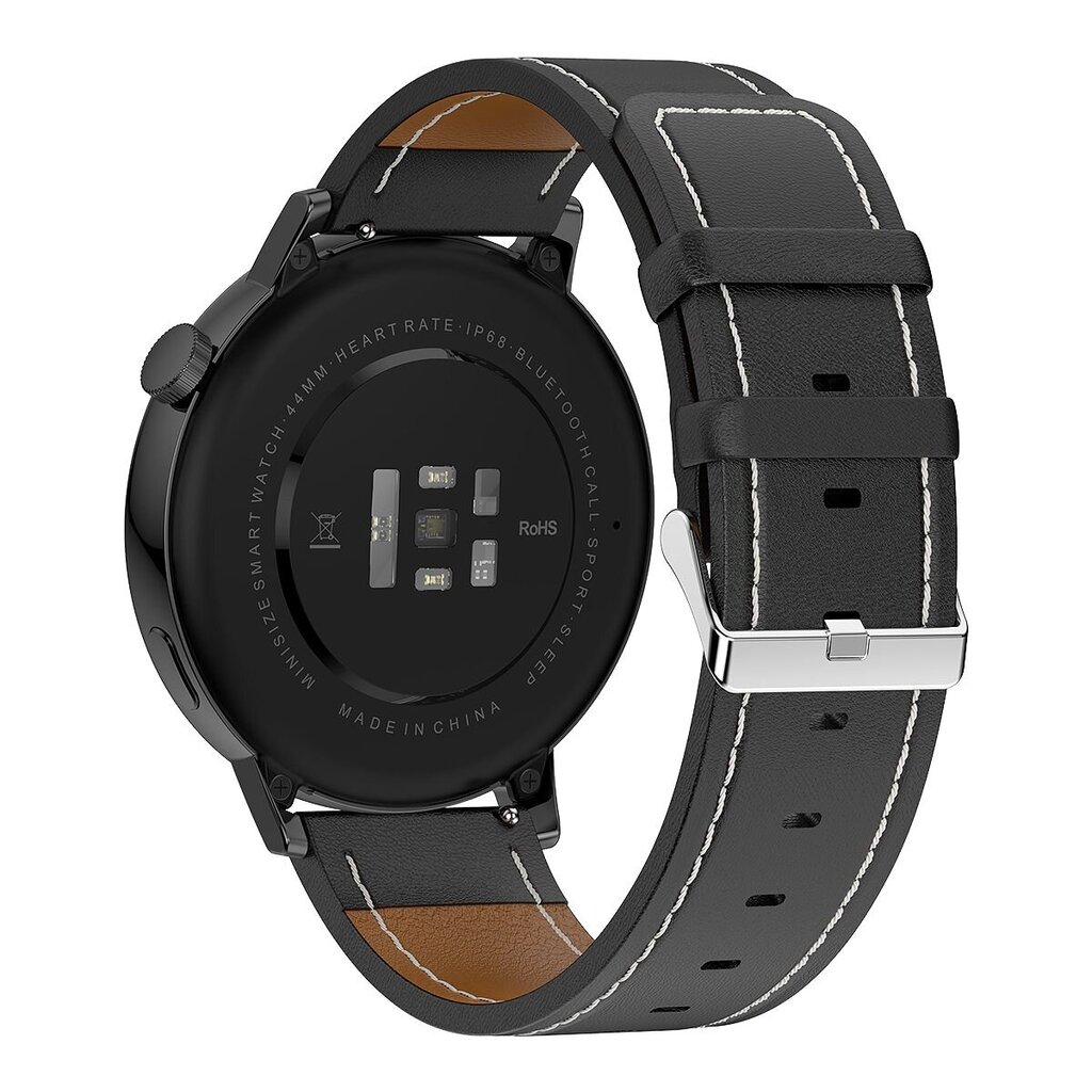 Microwear A03 Black Leather цена и информация | Viedpulksteņi (smartwatch) | 220.lv