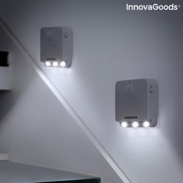 LED gaismas ar kustības sensoru, 2 gab. cena un informācija | Iebūvējamās lampas, LED paneļi | 220.lv