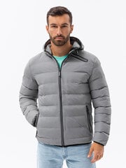 Зимняя куртка мужчины стеганая Омбре C451 серая цена и информация | Мужские куртки | 220.lv