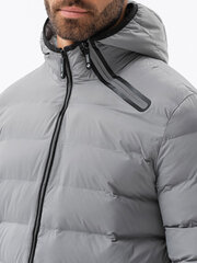 Зимняя куртка мужчины стеганая Омбре C451 серая цена и информация | Мужские куртки | 220.lv