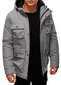 Vīriešu ziemas jaka ar kapuci Edoti C530 pelēka cena un informācija | Vīriešu virsjakas | 220.lv