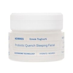 Nakts sejas gels-krēms Korres Nourishing Probiotic Greek Yoghurt 40 ml cena un informācija | Sejas krēmi | 220.lv