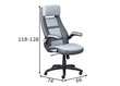 Biroja krēsls Elexo, pelēks cena un informācija | Biroja krēsli | 220.lv