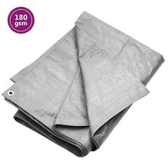 Brezenta pārklājs vidaXL, 2x3m, 180g/m², pelēks цена и информация | Садовые инструменты | 220.lv