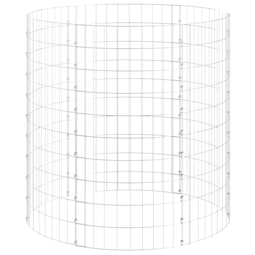 Gabionu grozs, 100x100cm, cinkots dzelzs cena un informācija | Puķu podi | 220.lv