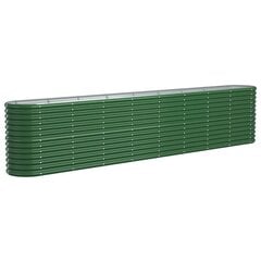 vidaXL dārza puķu kaste, 332x40x68 cm, zaļš cena un informācija | Balkona kastes | 220.lv