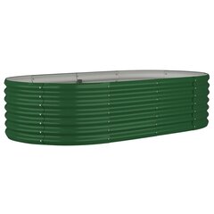vidaXL dārza puķu kaste, 152x80x36 cm, zaļš cena un informācija | Balkona kastes | 220.lv