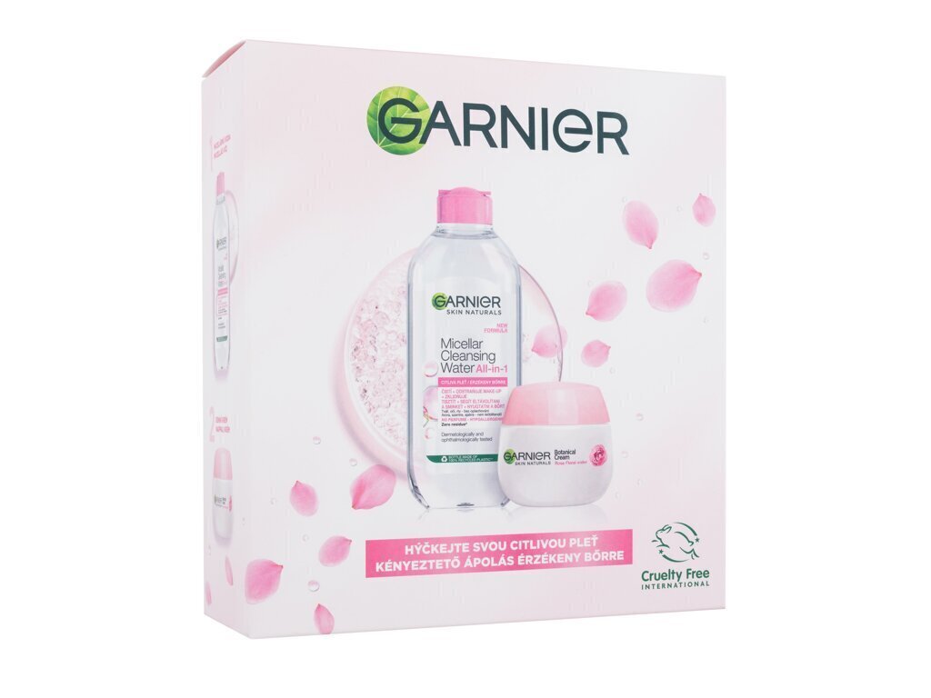 Sejas kopšanas kosmētikas komplekts sievietēm Garnier Rose: micelārais ūdens 400 ml + mitrinošs krēms 50 ml. cena un informācija | Sejas krēmi | 220.lv