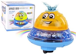Ūdens bumba Lean Toys UFO ar skaņas un gaismas efektiem, dzeltena цена и информация | Игрушки для малышей | 220.lv