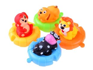 Vannas rotaļlietu komplekts - Dzīvnieki uz peldošām puzlēm цена и информация | Игрушки для малышей | 220.lv