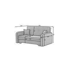 Dīvāns NORE Laine, violets cena un informācija | Dīvāni | 220.lv
