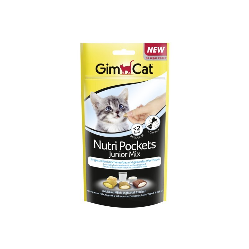 GimCat Nutri Pockets Junior Mix kārums kaķiem 60 g cena un informācija | Gardumi kaķiem | 220.lv