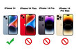 Ekoādas vāciņš Apple iPhone 14 melns/zils цена и информация | Telefonu vāciņi, maciņi | 220.lv