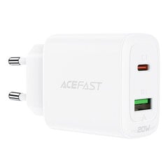 Acefast USB Type C / USB 20 Вт, PPS, PD, QC 3.0, AFC, FCP (A25 белый) цена и информация | Зарядные устройства для телефонов | 220.lv