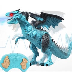 RC dinozauru vadāms pūķis - staigā, rēc, elpo tvaiku 41 cm цена и информация | Игрушки для мальчиков | 220.lv