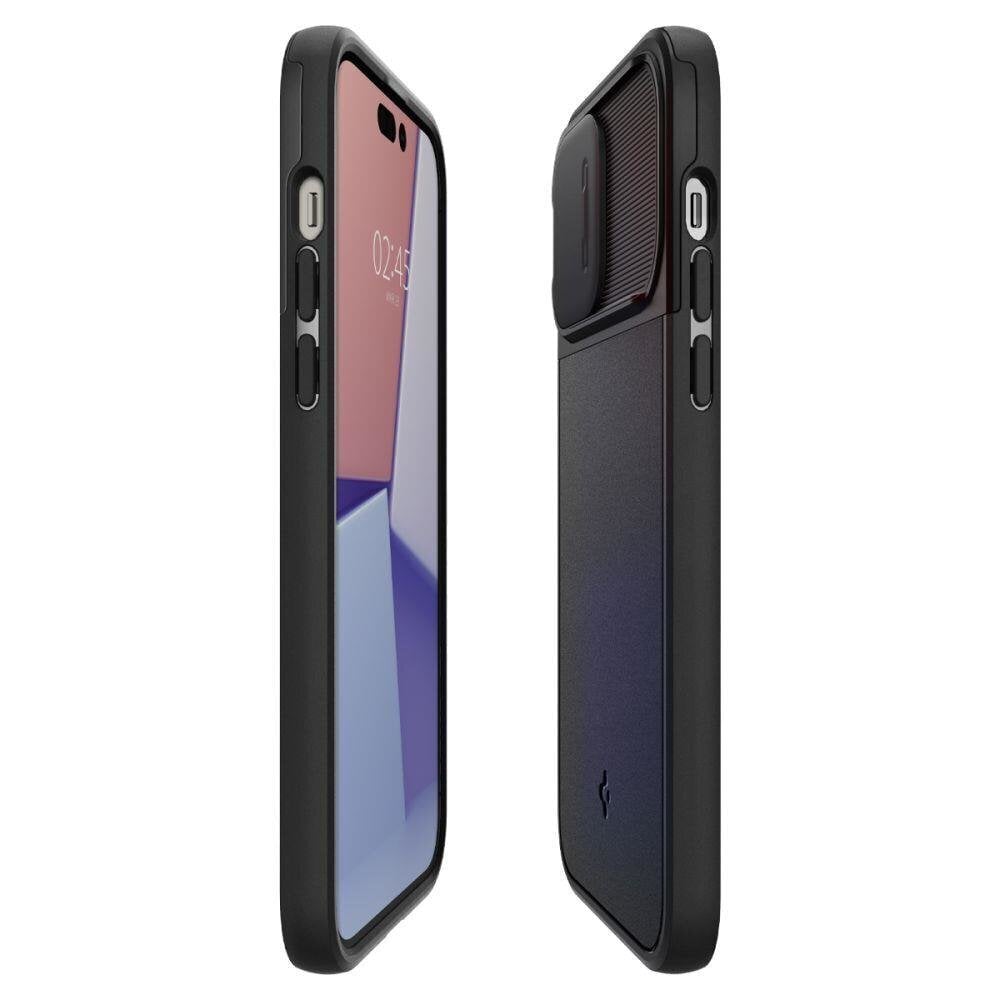 Spigen Optik Armor MagSafe iPhone 14 Pro Black cena un informācija | Telefonu vāciņi, maciņi | 220.lv