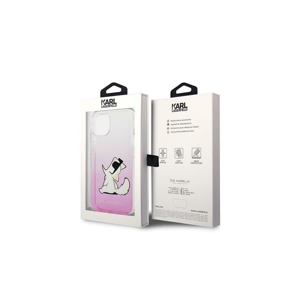 Karl Lagerfeld KLHCP14XCFNRCPI iPhone 14 Pro Max, rozā cena un informācija | Telefonu vāciņi, maciņi | 220.lv