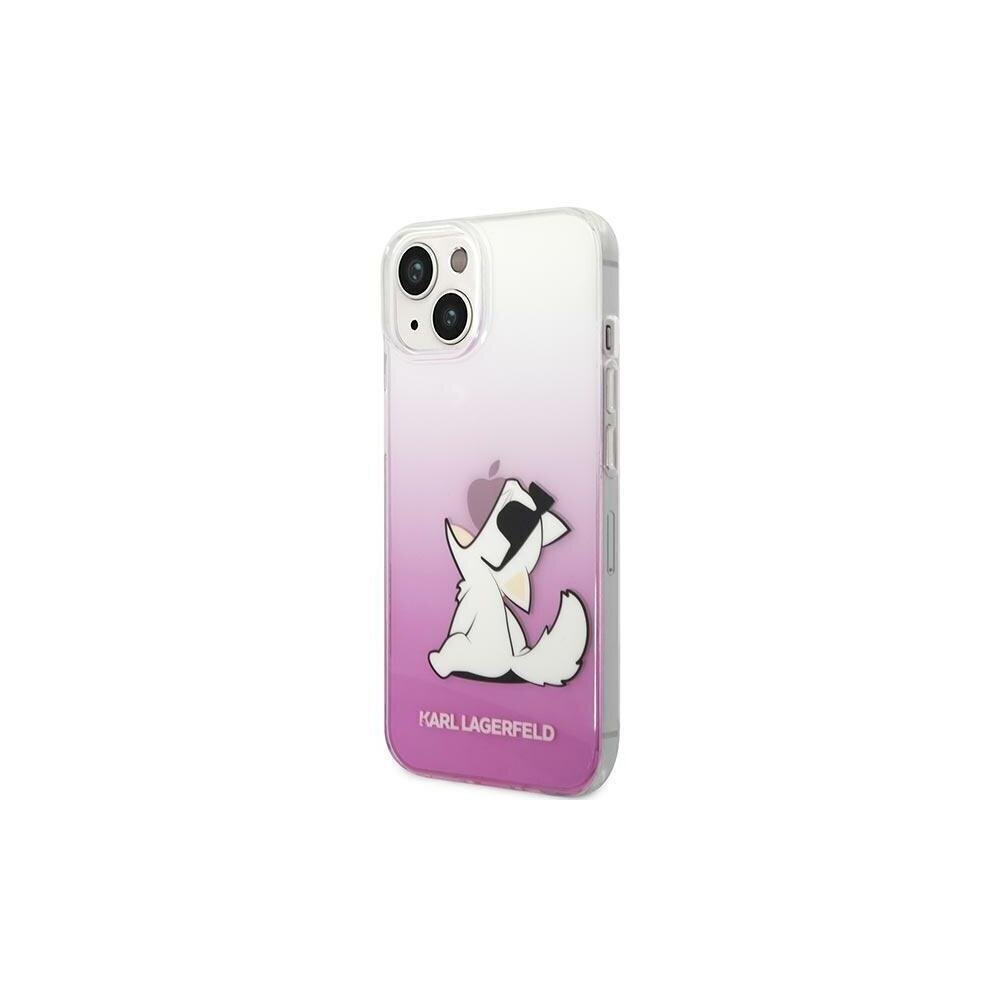 Karl Lagerfeld KLHCP14XCFNRCPI iPhone 14 Pro Max, rozā cena un informācija | Telefonu vāciņi, maciņi | 220.lv