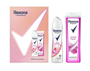 Косметический подарочный набор для женщин Rexona Sexy Bouquet 48: дезодорант-антиперспирант, 150 мл + гель для душа Orchid Fresh, 250 мл цена и информация | Rexona Духи, косметика | 220.lv