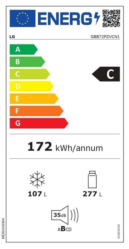 LG GBB72PZVCN1 cena un informācija | Ledusskapji | 220.lv