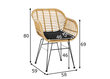 2-u āra krēslu komplekts Aia, brūns/melns cena un informācija | Dārza krēsli | 220.lv