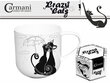 Carmani, Crazy Cats krūze ar kaķi, balta, melna, 0.5 l cena un informācija | Oriģinālas krūzes | 220.lv