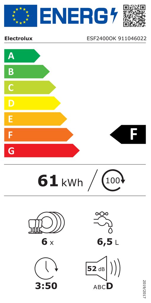 Electrolux ESF2400OK цена и информация | Trauku mazgājamās mašīnas | 220.lv