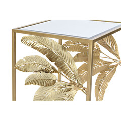 Sānu galds DKD Home Decor, Metāls/Spogulis, 2 gab., zelta krāsā cena un informācija | Konsoles galdiņi | 220.lv