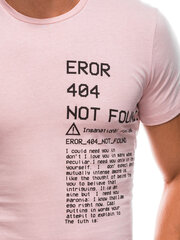 T-krekls S1727 - rozā 119851-7 cena un informācija | Vīriešu T-krekli | 220.lv