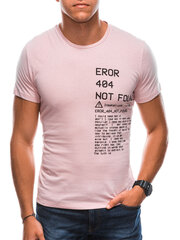 T-krekls S1727 - rozā 119851-7 cena un informācija | Vīriešu T-krekli | 220.lv