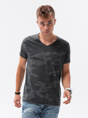 T-krekls - pelēks camo S1616 119868-7 cena un informācija | Vīriešu T-krekli | 220.lv