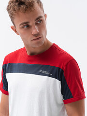 T-krekls - sarkans S1631 119909-7 cena un informācija | Vīriešu T-krekli | 220.lv