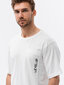 t-krekls OVERSIZE - balts S1628 119914-7 cena un informācija | Vīriešu T-krekli | 220.lv