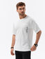 t-krekls OVERSIZE - balts S1628 119914-7 cena un informācija | Vīriešu T-krekli | 220.lv