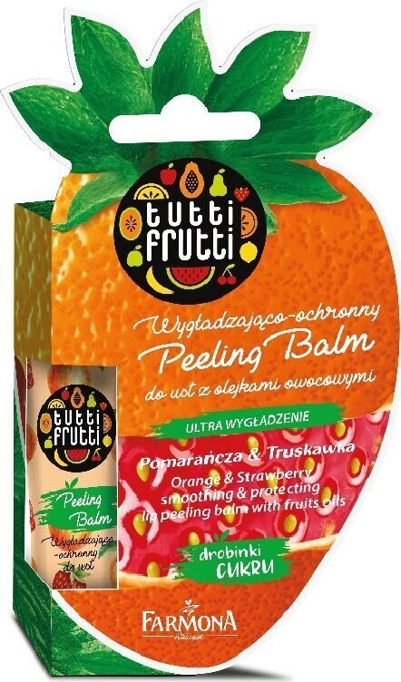 Lūpu balzams - skrubis Brašė&apelsinas Farmona Tutti Frutti Balsam 10g cena un informācija | Lūpu krāsas, balzāmi, spīdumi, vazelīns | 220.lv