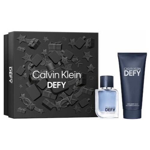 Komplekts Calvin Klein Defy: tualetes ūdens EDT 40 ml + dušas želeja 100 ml cena un informācija | Vīriešu smaržas | 220.lv