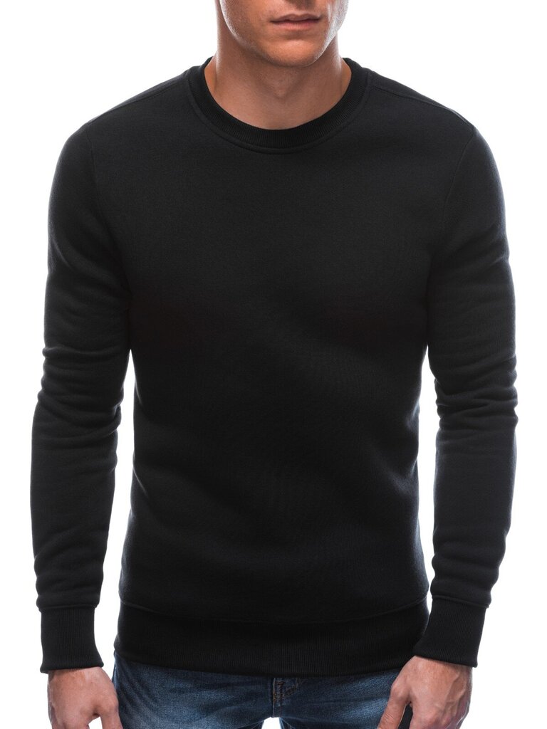 Vīriešu džemperis ar kapuci Edoti B1212 melns cena un informācija | Vīriešu jakas | 220.lv