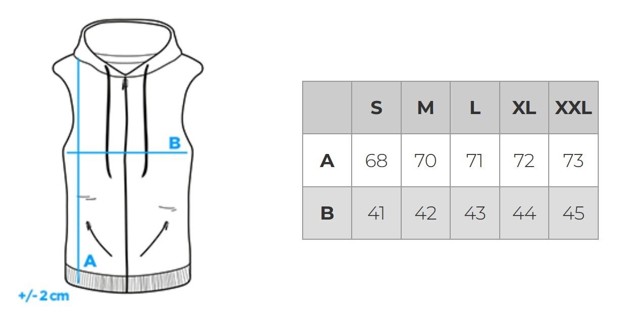 Vīriešu veste ar kapuci Ombre V53 pelēks cena un informācija | Vīriešu vestes | 220.lv