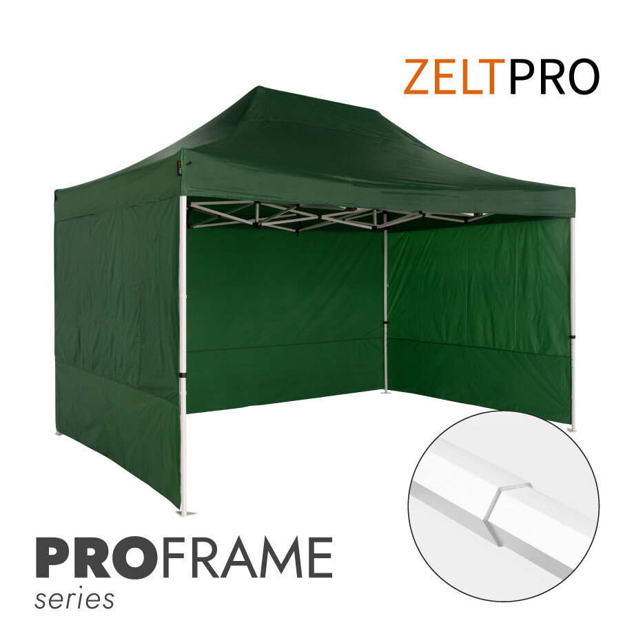 Tirdzniecības telts 3x4,5 Zaļa Zeltpro PROFRAME cena un informācija | Teltis | 220.lv