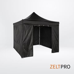 Tirdzniecības telts 3x3 Melna Zeltpro PROFRAME cena un informācija | Teltis | 220.lv