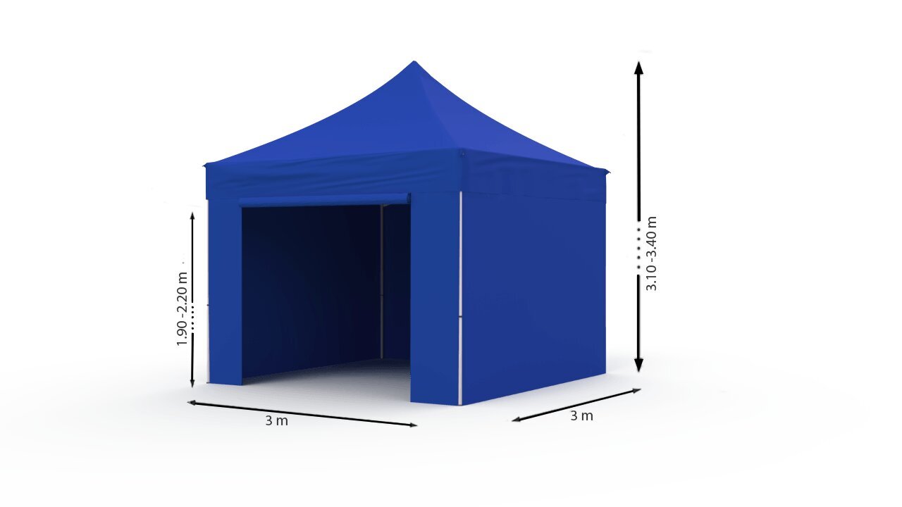 Tirdzniecības telts 3x3 Zila Zeltpro PROFRAME cena un informācija | Teltis | 220.lv