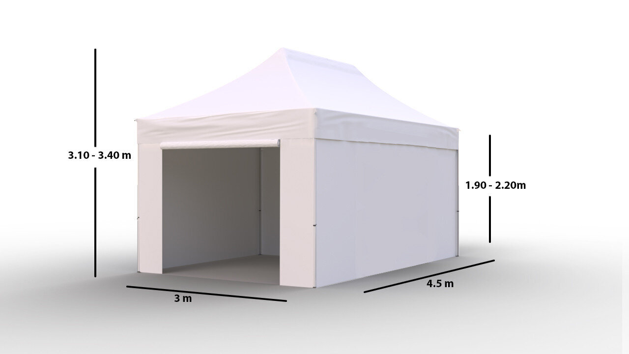 Tirdzniecības telts Zeltpro Proframe, 3x4,5m, balta cena un informācija | Teltis | 220.lv